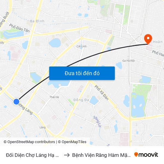 Đối Diện Chợ Láng Hạ B - 564 Đường Láng to Bệnh Viện Răng Hàm Mặt Trung Ương Hà Nội map