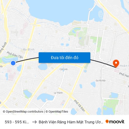 593 - 595 Kim Mã to Bệnh Viện Răng Hàm Mặt Trung Ương Hà Nội map