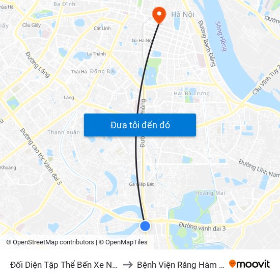 Đối Diện Tập Thể Bến Xe Nước Ngầm Hà Nội - Ngọc Hồi to Bệnh Viện Răng Hàm Mặt Trung Ương Hà Nội map