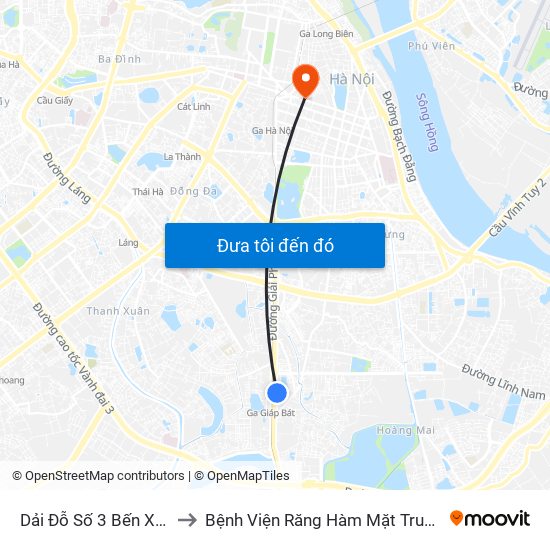 Dải Đỗ Số 3 Bến Xe Giáp Bát to Bệnh Viện Răng Hàm Mặt Trung Ương Hà Nội map