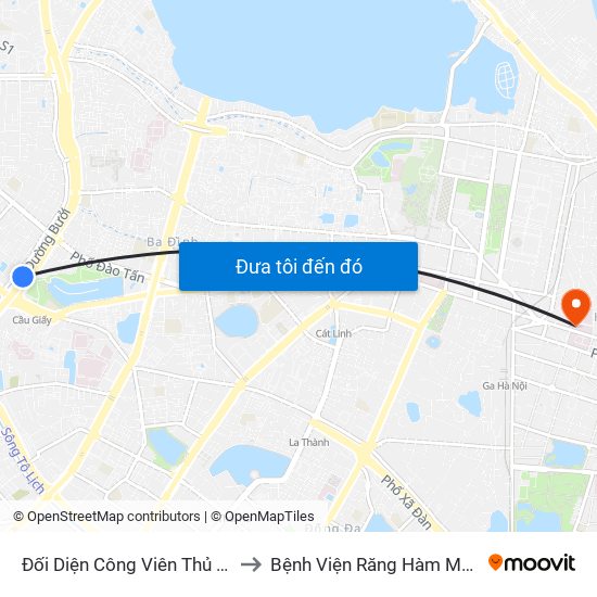 Đối Diện Công Viên Thủ Lệ - Đường Bưởi Dưới to Bệnh Viện Răng Hàm Mặt Trung Ương Hà Nội map