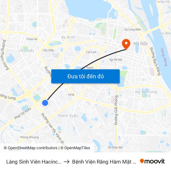 Làng Sinh Viên Hacinco - Nguyễn Tuân to Bệnh Viện Răng Hàm Mặt Trung Ương Hà Nội map