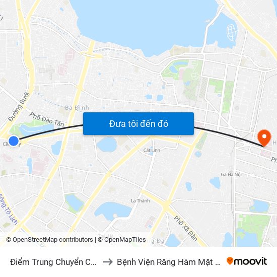 Điểm Trung Chuyển Cầu Giấy - Gtvt 01 to Bệnh Viện Răng Hàm Mặt Trung Ương Hà Nội map