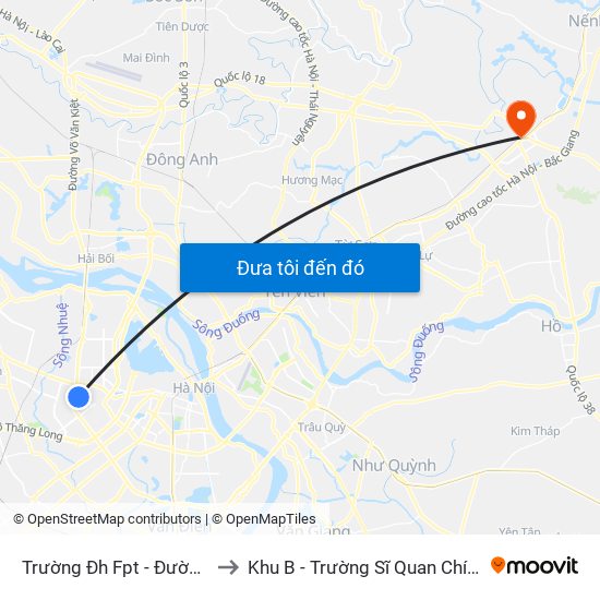 Trường Đh Fpt - Đường Tôn Thất Thuyết to Khu B - Trường Sĩ Quan Chính Trị - Bộ Quốc Phòng map