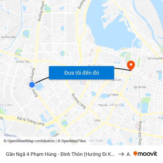 Gần Ngã 4 Phạm Hùng - Đình Thôn (Hướng Đi Khuất Duy Tiến)-Cột Sau to A1 map