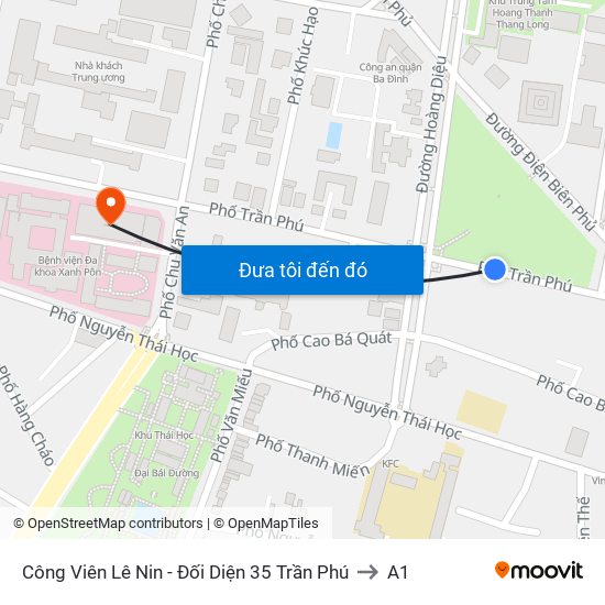 Công Viên Lê Nin - Đối Diện 35 Trần Phú to A1 map