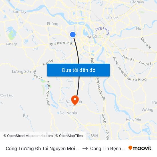 Cổng Trường Đh Tài Nguyên Môi Trường to Căng Tin Bệnh Viện map