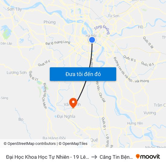 Đại Học Khoa Học Tự Nhiên - 19 Lê Thánh Tông to Căng Tin Bệnh Viện map