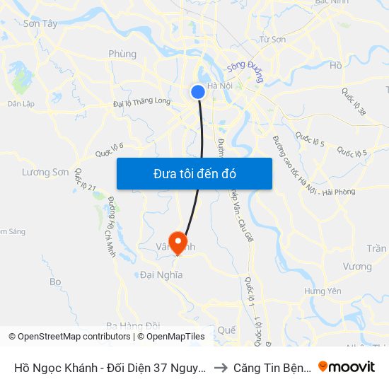 Hồ Ngọc Khánh - Đối Diện 37 Nguyễn Chí Thanh to Căng Tin Bệnh Viện map