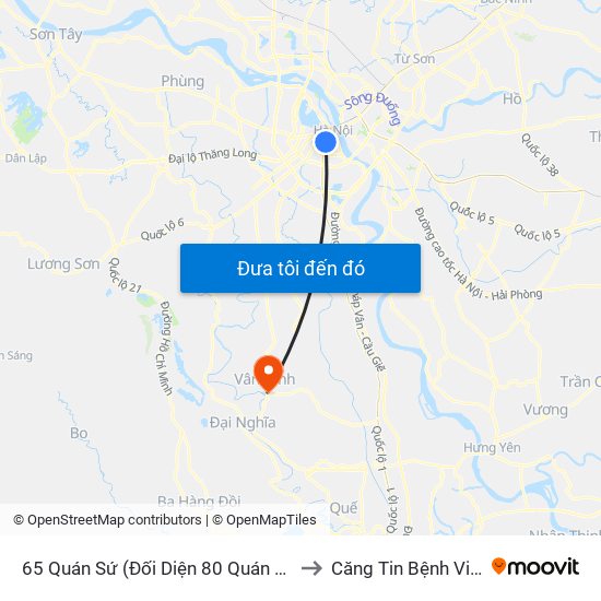 65 Quán Sứ (Đối Diện 80 Quán Sứ) to Căng Tin Bệnh Viện map