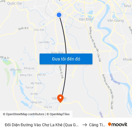 Đối Diện Đường Vào Chợ La Khê (Qua Ga Metro La Khê) - 405 Quang Trung (Hà Đông) to Căng Tin Bệnh Viện map