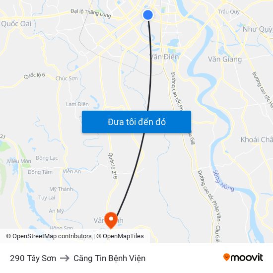 290 Tây Sơn to Căng Tin Bệnh Viện map