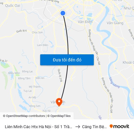 Liên Minh Các Htx Hà Nội - Số 1 Trần Phú (Hà Đông) to Căng Tin Bệnh Viện map