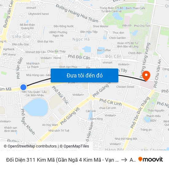 Đối Diện 311 Kim Mã (Gần Ngã 4 Kim Mã - Vạn Bảo) to A3 map