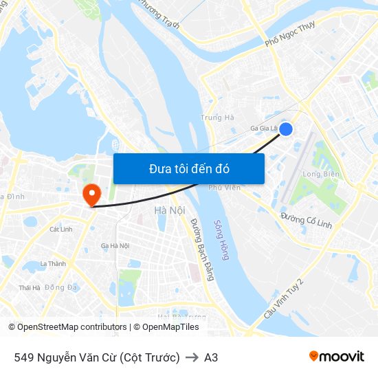 549 Nguyễn Văn Cừ (Cột Trước) to A3 map