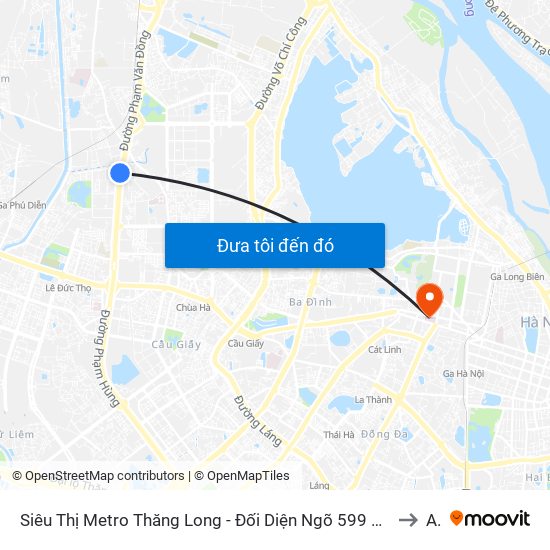 Siêu Thị Metro Thăng Long - Đối Diện Ngõ 599 Phạm Văn Đồng to A3 map