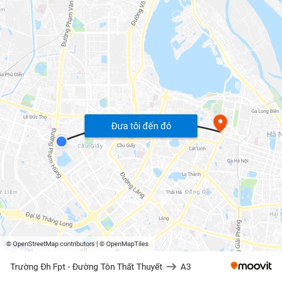 Trường Đh Fpt - Đường Tôn Thất Thuyết to A3 map