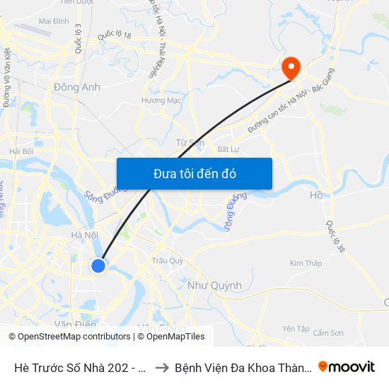 Hè Trước Số Nhà 202 - 204 Nguyễn Khoái to Bệnh Viện Đa Khoa Thành An - Thăng Long map