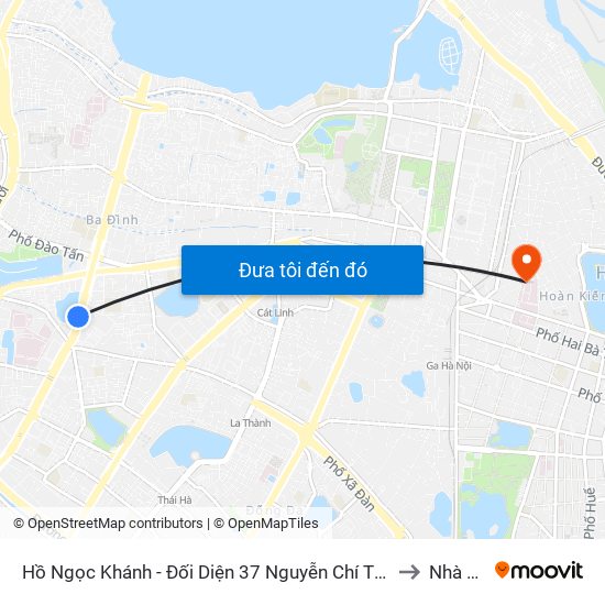 Hồ Ngọc Khánh - Đối Diện 37 Nguyễn Chí Thanh to Nhà B5 map