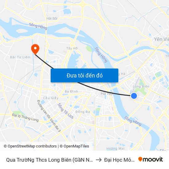 Qua TrườNg Thcs Long Biên (GầN Ngõ 46 Tư ĐìNh) - Cổ Linh to Đại Học Mỏ - Địa Chất map