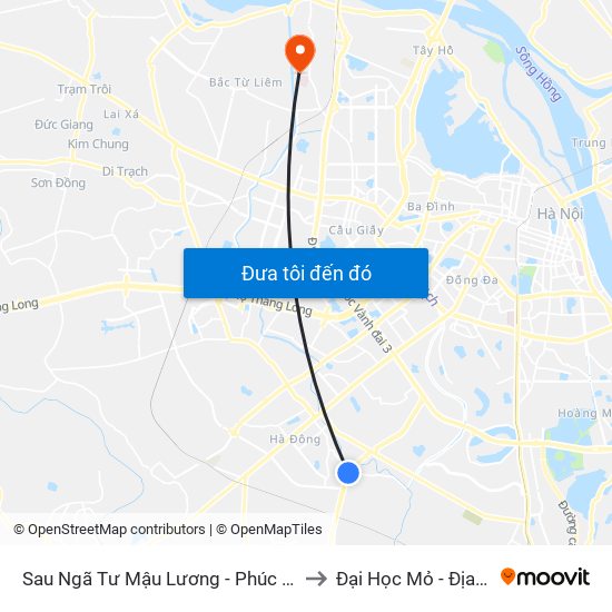 Sau Ngã Tư Mậu Lương - Phúc La 50m to Đại Học Mỏ - Địa Chất map