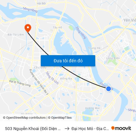 503 Nguyễn Khoái (Đối Diện 856) to Đại Học Mỏ - Địa Chất map