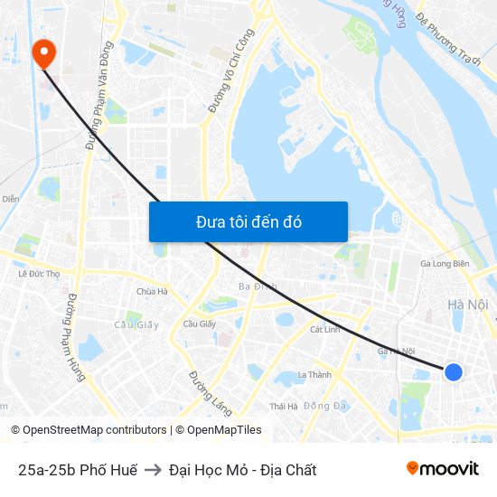 25a-25b Phố Huế to Đại Học Mỏ - Địa Chất map