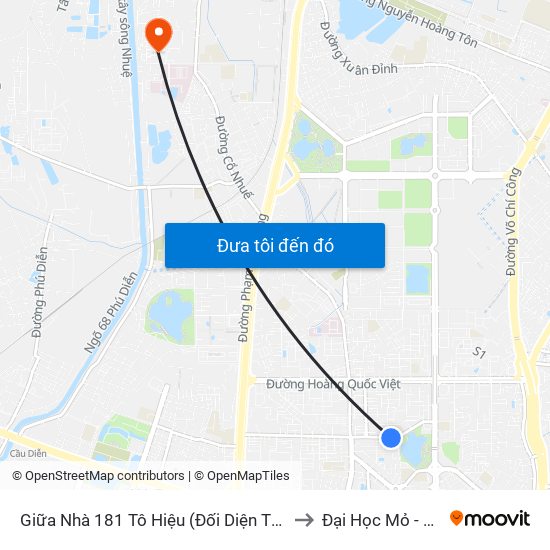 Giữa Nhà 181 Tô Hiệu (Đối Diện Thcs Nghĩa Tân) to Đại Học Mỏ - Địa Chất map