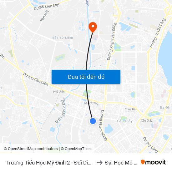 Trường Tiểu Học Mỹ Đình 2 - Đối Diện 216 Đường Mỹ Đình to Đại Học Mỏ - Địa Chất map