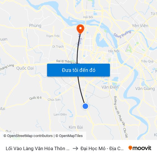 Lối Vào Làng Văn Hóa Thôn Hạ to Đại Học Mỏ - Địa Chất map