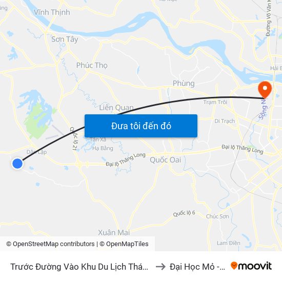 Trước Đường Vào Khu Du Lịch Thác Bạc Suối Sao 30m to Đại Học Mỏ - Địa Chất map