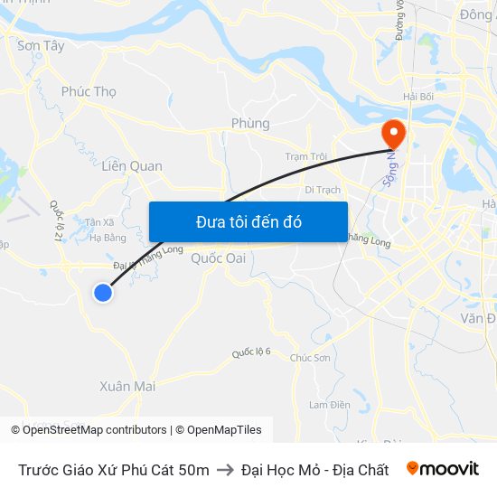 Trước Giáo Xứ Phú Cát 50m to Đại Học Mỏ - Địa Chất map