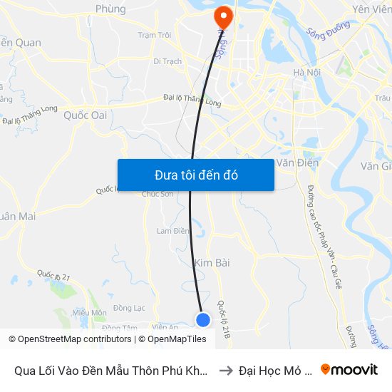 Qua Lối Vào Đền Mẫu Thôn Phú Khang 80m - Tỉnh Lộ 429 to Đại Học Mỏ - Địa Chất map