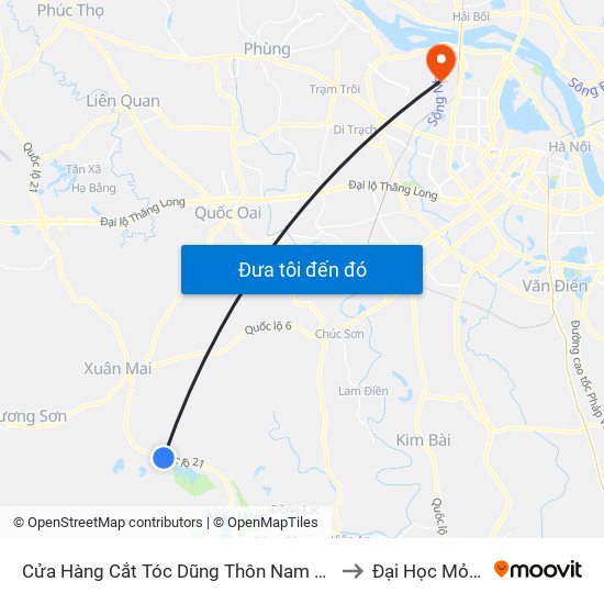 Cửa Hàng Cắt Tóc Dũng Thôn Nam Sơn - Đường Hồ Chí Minh to Đại Học Mỏ - Địa Chất map