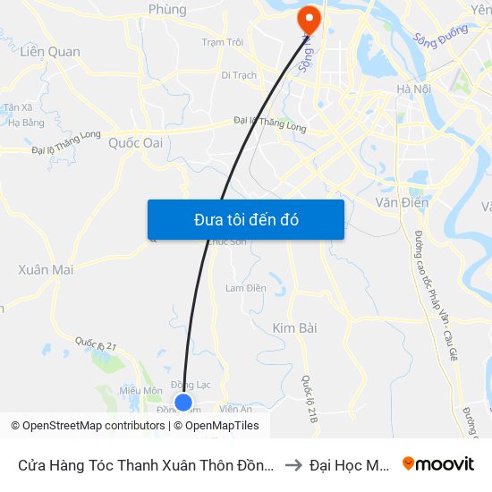 Cửa Hàng Tóc Thanh Xuân Thôn Đồng Mít, Đồng Tâm - Tỉnh Lộ 429 to Đại Học Mỏ - Địa Chất map