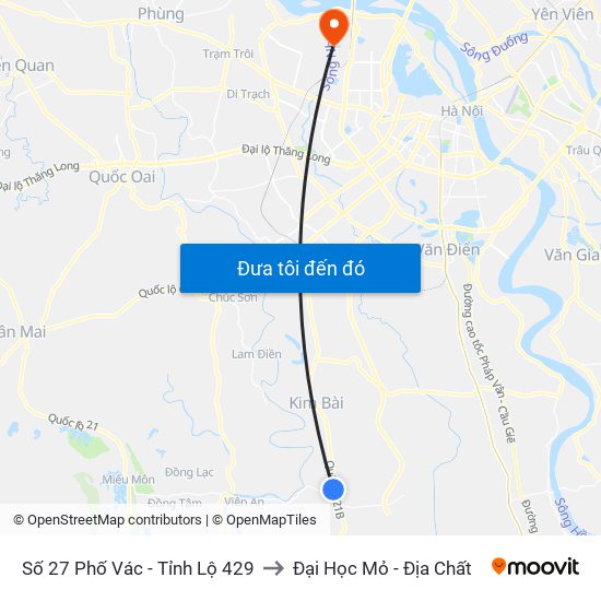 Số 27 Phố Vác - Tỉnh Lộ 429 to Đại Học Mỏ - Địa Chất map