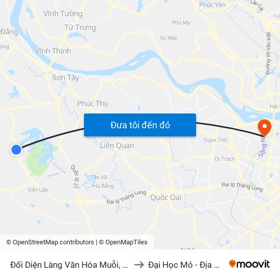 Đối Diện Làng Văn Hóa Muỗi, Đt87 to Đại Học Mỏ - Địa Chất map