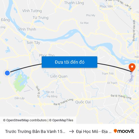 Trước Trường Bắn Ba Vành 15m, Đt87 to Đại Học Mỏ - Địa Chất map