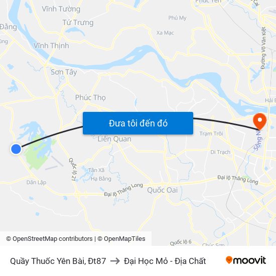 Quầy Thuốc Yên Bài, Đt87 to Đại Học Mỏ - Địa Chất map