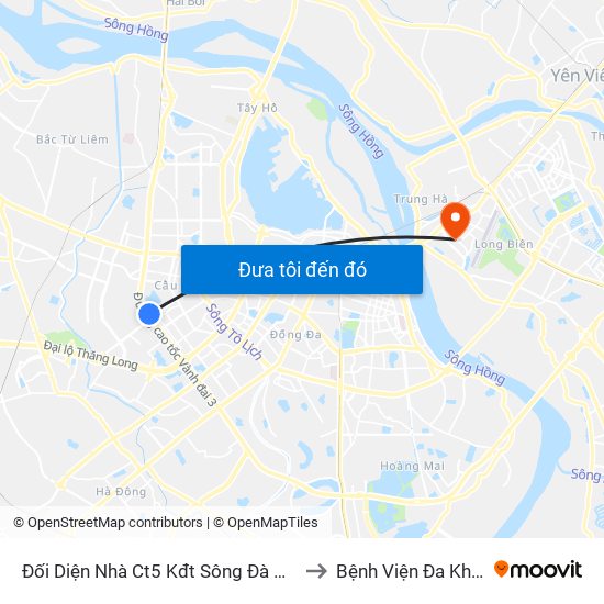 Đối Diện Nhà Ct5 Kđt Sông Đà Mỹ Đình - Phạm Hùng to Bệnh Viện Đa Khoa Tâm Anh map