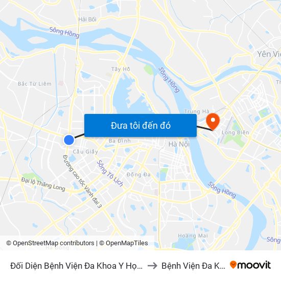 Đối Diện Bệnh Viện Đa Khoa Y Học Cổ Truyền - Phạm Hùng to Bệnh Viện Đa Khoa Tâm Anh map