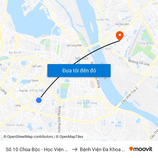 Công Ty In Thương Mại & Dịch Vụ Ngân Hàng - Số 10 Chùa Bộc to Bệnh Viện Đa Khoa Tâm Anh map