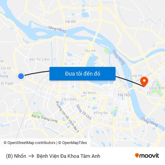 (B) Nhổn to Bệnh Viện Đa Khoa Tâm Anh map