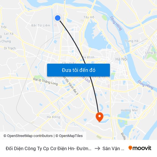 Đối Diện Công Ty Cp Cơ Điện Hn- Đường Đức Thắng to Sân Vận Động map