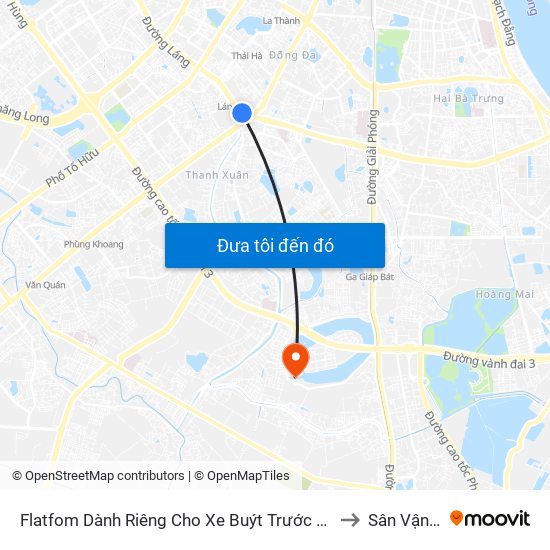 Flatfom Dành Riêng Cho Xe Buýt Trước Nhà 45 Đường Láng to Sân Vận Động map