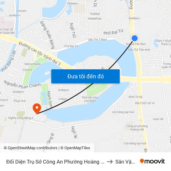 Đối Diện Trụ Sở Công An Phường Hoàng Liệt- 1277 Giải Phóng to Sân Vận Động map