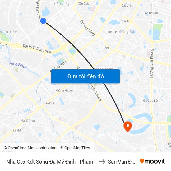 Nhà Ct5 Kđt Sông Đà Mỹ Đình - Phạm Hùng to Sân Vận Động map