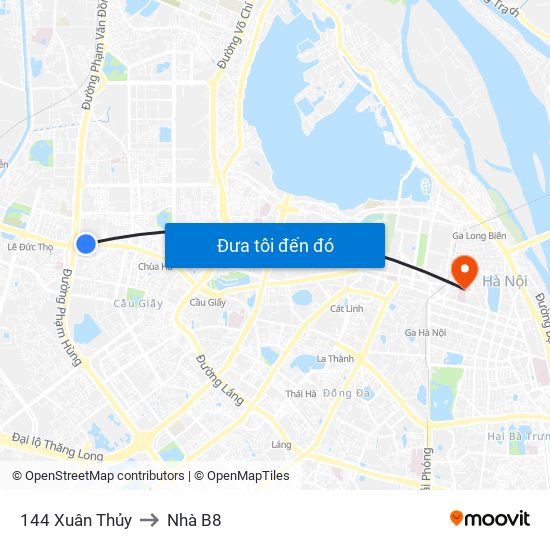 Gần Nhà Sách Sư Phạm (Đại Học Sư Phạm Hà Nội) - 136 Xuân Thủy to Nhà B8 map