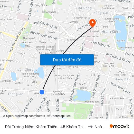 Đài Tưởng Niệm Khâm Thiên - 45 Khâm Thiên to Nhà B8 map