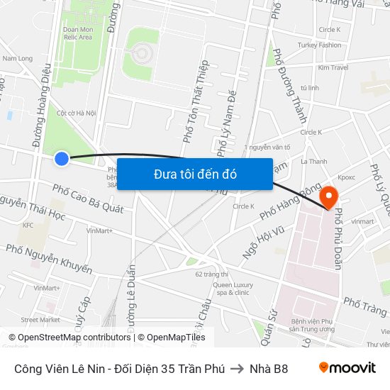 Công Viên Lê Nin - Đối Diện 35 Trần Phú to Nhà B8 map